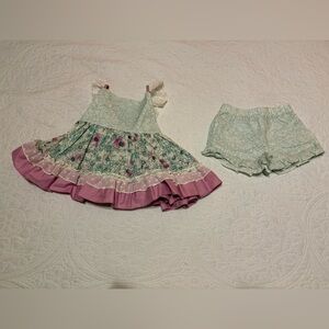 Ricrac & Ruffles Meadow Floral and Lace Set